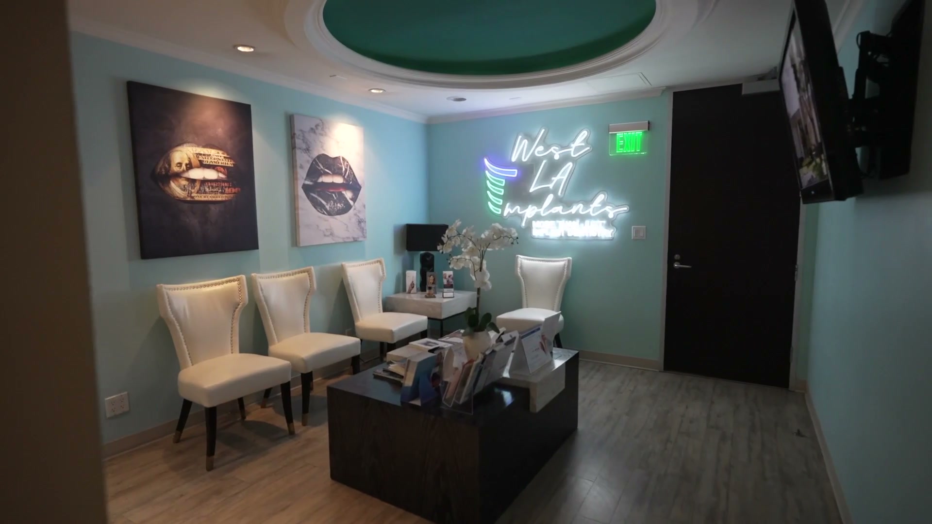 The reception at West LA Implants